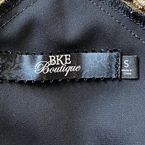 BKE Boutique Babydoll Peplum Tank Top S Black Glam Clubwear Boho Chic Whimsigoth - Picture 6 of 9